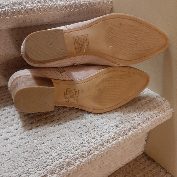 Aldo blush pink suede  Ankle boots pointed classic - Picture 8 of 12